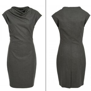 𝅺peserico Sheath Cowl Neck Asymmetrical Shoulder Sleeveless Dress